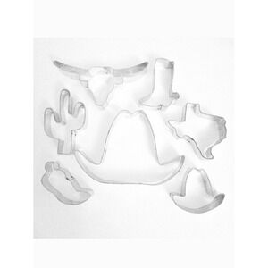 Western Cowboy Rodeo Texas Theme Vintage Cookie Cutters (Set of 7)